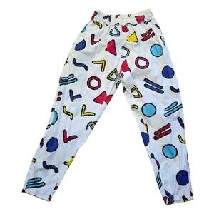 DY Jeans Pants Vintage Men's L / XL Retro 80's Geometrical Colorful Fresh Prince